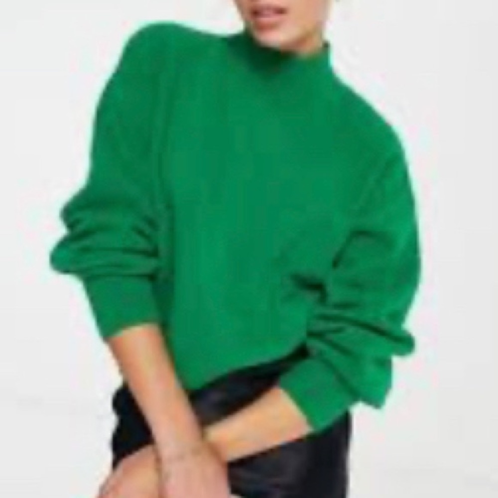 VICOLO SZ L Dolman Sleeve Mock Neck Angora Blend Dopamine Dressing Sweater
